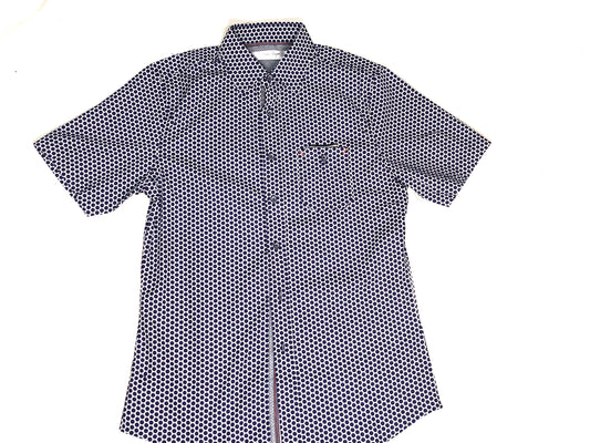 Polka Blue Short Sleeve